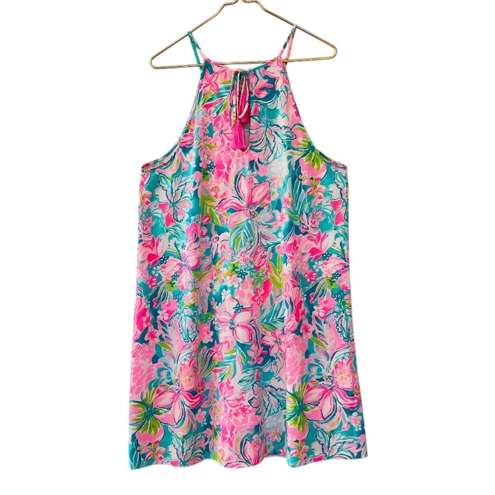Lilly Pulitzer Margot Halter Swing Dress Hot on the Scene Print XL - Picture 3 of 9